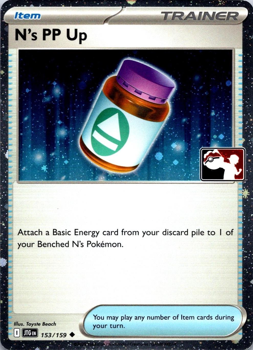 Journey Together N's PP Up [Prize-Pack-Cosmos-Holo] Pokémon card